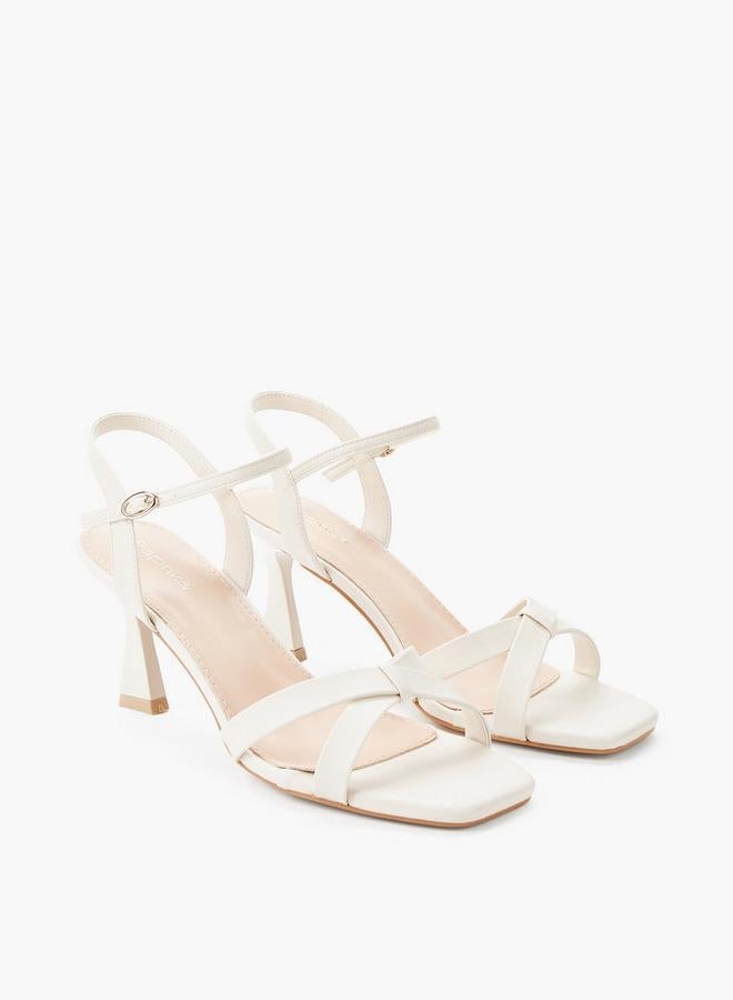 Paprika Women Cross Strap Flared Heel Sandals - Image 2